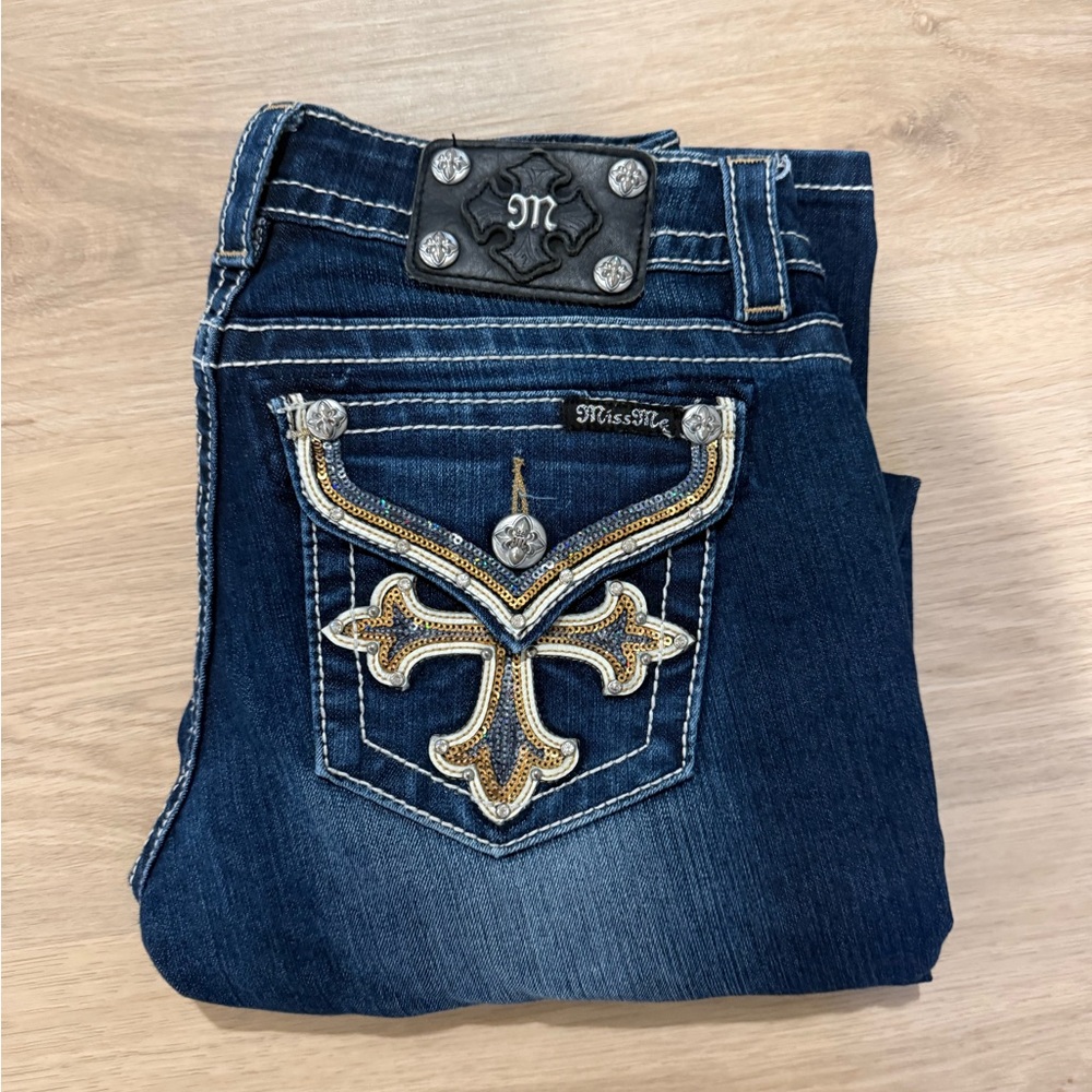 Miss Me Women's Dark Wash Signature Skinny Jeans